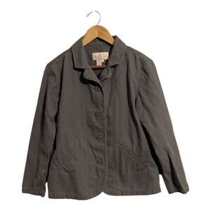 The Territory Ahead Cotton Button Front Jacket Blazer Women's Size Medium S